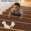 Non-Slip Carpet Stair TreadsSafety Rug Slip Resistant Indoor Runner Reusable Adhesive 76cm*20.3cm Col Coffee