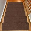 Non-Slip Carpet Stair TreadsSafety Rug Slip Resistant Indoor Runner Reusable Adhesive 76cm*20.3cm Col Coffee