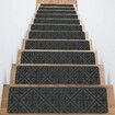 Non-Slip Carpet Stair TreadsSafety Rug Slip Resistant Indoor Runner Reusable Adhesive 76cm*20.3cm Col Gray