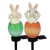 Solar Light Yard Cute Rabbit Decorative Outdoor Waterproof Resin Bunny Statue for Garden, Lawn, Patio,Pathway Pattern random send