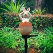 Solar Light Yard Cute Rabbit Decorative Outdoor Waterproof Resin Bunny Statue for Garden, Lawn, Patio,Pathway Pattern random send