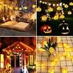 20 LED Pumpkin String Lights with 8 Modes 4.5M, Holiday for Party Decorations