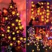 20 LED Pumpkin String Lights with 8 Modes 4.5M, Holiday for Party Decorations