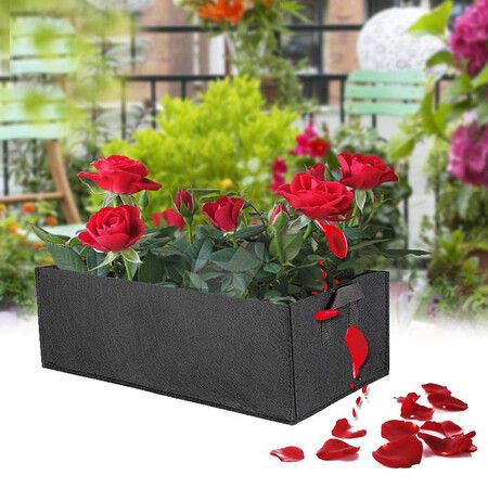 1pcs Fabric Raised Garden Bed Square Felt Garden Flower Grow Bag with Handles Planting Bag Vegetable Planting Bag Planter Pot
