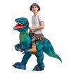 Inflatable Costume for Adults, Halloween Costumes Blue Dinosaur Rider, Blow Up Costume Unisex Godzilla Toy