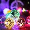 20 LED Disco Lights, Disco Ball Mirror, LED String Lights for Party, Christmas Lights (Multicolor)