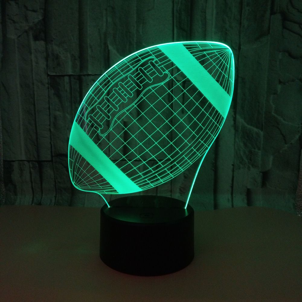 3-Dimensional Soccer Ball Night Light Optical Illusion Soccer Ball (7 Colors) USB Charger