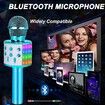 Karaoke Microphone for Kids Gifts Age3+,Hot Toys for Kids Singing Microphone,Popular Birthday Presents for Teenager,Blue