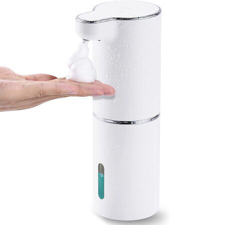Automatic Touchless Foaming Hand Soap Dispenser, Bathroom Countertop Refillable Foam Soap Dispenser for Kids