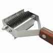 Dog Knotting Comb with Wooden Handle Dual-purpose Stainless Steel Comb Pet Fading Comb Pet Cleaning