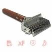 Dog Knotting Comb with Wooden Handle Dual-purpose Stainless Steel Comb Pet Fading Comb Pet Cleaning