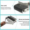 Dog Knotting Comb with Wooden Handle Dual-purpose Stainless Steel Comb Pet Fading Comb Pet Cleaning