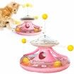 Cats Turntable Toy Slow Feeder Funny Cats Ball Circle Tracks Pet Food Dispenser Puzzle Interactive Toys