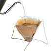 Collapsible Pour Over Coffee Dripper Filter Holder, Folding Stainless Steel Reusable Coffee Cone Filter Portable Compact for Office Home Travel Picnic Camping Inverted Pyramid Style