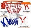 Basketball Net Outdoor,Upgrade Thick Professional Basketball Net Replacement Heavy Duty,All Weather Anti Whip Color Never Fade - 12 Loops (Red White Blue)