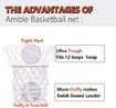 Basketball Net Replacement Heavy Duty Net in All Weather for Indoor and Outdoor - 12 Loops Rim (White)