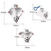 2022 Katar World Cup Mascot Football Team Key Ring Chain (Size: 7.6 x 7.8 cm)