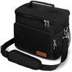 Insulated Lunch Bag for Women/Men - Reusable Lunch Box for Office Work School Picnic Beach - Leakproof Cooler Tote Bag Freezable Lunch Bag with Adjustable Shoulder Strap - Black