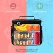 Insulated Lunch Bag for Women/Men - Reusable Lunch Box for Office Work School Picnic Beach - Leakproof Cooler Tote Bag Freezable Lunch Bag with Adjustable Shoulder Strap - Black