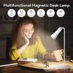 2022 new multifunctional desk reading lamp 360 rotating magnetic desk lamp rechargeable clip light flashlight