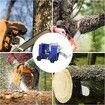 Chainsaw Sharpener Portable Hand Crank with 3 Grinding Heads for All Kinds of Chain Saws Electric Lumber jack Garden Worker(Blue)