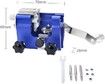 Chainsaw Sharpener Portable Hand Crank with 3 Grinding Heads for All Kinds of Chain Saws Electric Lumber jack Garden Worker(Blue)