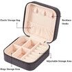 PU Leather Small Jewelry Box,Travel Portable Jewelry Case for Ring,Pendant,Earring,Necklace,Bracelet Organizer Storage Holder Boxes (Black)