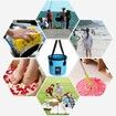 12 L Collapsible Bucket with Handle Multifunctional Foldable Water Container for Camping/Hiking/Traveling/Fishing/Washing/Gardening(Blue)