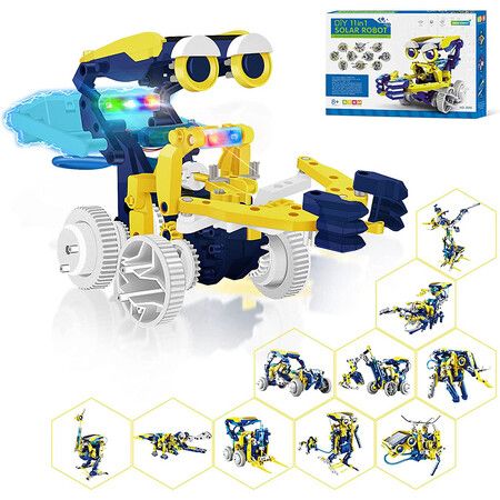 STEM Projects for Kids Ages 8-12, Robot Kits with Single LED Light, Educational Building Toys,Gift for Kids