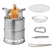 Mini Portable Wood Burning Stove Foldable Solo Stove for Outdoor Camping Hiking Picnic BBQ