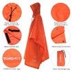 Multifunctional Raincoat with Hood Portable Hiking Cycling Poncho Outdoor Camping Tent Mat