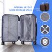 Luggage Set Carry On Suitcase 3PCS Travel PP Lightweight Rolling Spinner Wheels TSA Lock Double Zipper Aluminium Trolley Royal Blue