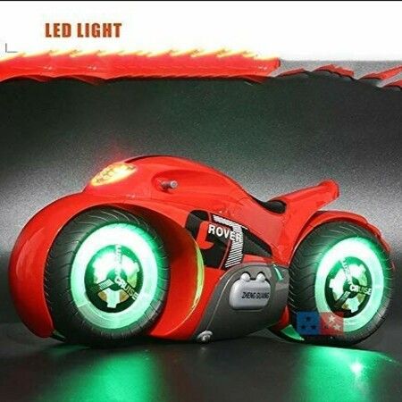 Remote Control Motorcycle 2.4 GHz, Built in Gyroscope, LED Headlights -Red