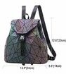 BAOBAO ISEY Geometric Backpacks Luminous Purse and Handbag Holographic Reflective Bags