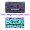 BAOBAO Geometric Purse for Women Magical Changeable Square Purse Large Holographic Luminous Purse Multi-change Crossbody Bag Gifts