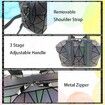 Holographic Tote Bags BAOBAO ISEY Geometric Luminous Shard Lattice Fashion Handbag Trendy Carryall Everyday Accessory Versatile