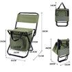 Fishing Folding Chair with Cooler Bag Portable Camping Stool Cooler Bag for Fishing/Beach/Outing