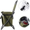 Fishing Folding Chair with Cooler Bag Portable Camping Stool Cooler Bag for Fishing/Beach/Outing