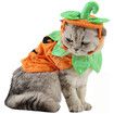 Pet Pumpkin Costume for Cats and Small Dogs Party Halloween Cosplay