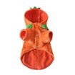 Pumpkin Dog Cat Costume Halloween Cosplay Warm Puppy Outfits Fleece Pet Clothes with Hat for Autumn Winter