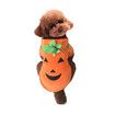 Pumpkin Dog Cat Costume Halloween Cosplay Warm Puppy Outfits Fleece Pet Clothes with Hat for Autumn Winter