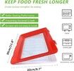 Food Plastic Preservation Tray for Vegetable Fruit Meat Kitchen, Office (2 Pack)