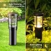 Solar Pathway Lights, 2 Pack Outdoor Solar Lights Warm White Solar Landscape Lights, IP65 Waterproof for Pathway Walkway