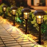 Solar Pathway Lights Outdoor 2 Pack IP65 Waterproof Garden Lights Auto On Off
