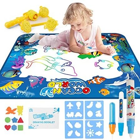 Kids Activity Toys for 3+ Years Water Doodle Mat 100 x 75CM Large Water Drawing Mat