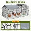 Chicken Run Coop Rabbit Hutch Dog Cat Enclosure Crate Kennel Pen Pet Cage Playpen Chook Puppy Ferret Bunny House Roof Cover Metal XL