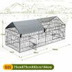 Chicken Coop Run Rabbit Hutch Cat Dog Enclosure Crate Pet Cage Playpen Chook Pen Puppy Ferret Bunny House Kennel Roof Cover Metal L Size