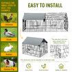 Chicken Coop Run Rabbit Hutch Cat Dog Enclosure Crate Pet Cage Playpen Chook Pen Puppy Ferret Bunny House Kennel Roof Cover Metal L Size