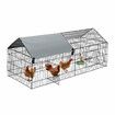 Chicken Coop Run Rabbit Hutch Cat Dog Enclosure Crate Pet Cage Playpen Chook Pen Puppy Ferret Bunny House Kennel Roof Cover Metal L Size