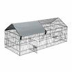 Chicken Coop Run Rabbit Hutch Cat Dog Enclosure Crate Pet Cage Playpen Chook Pen Puppy Ferret Bunny House Kennel Roof Cover Metal L Size